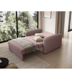 Comforteo Fotel rozkładany LAINE 102 cm Poco 101 różowy