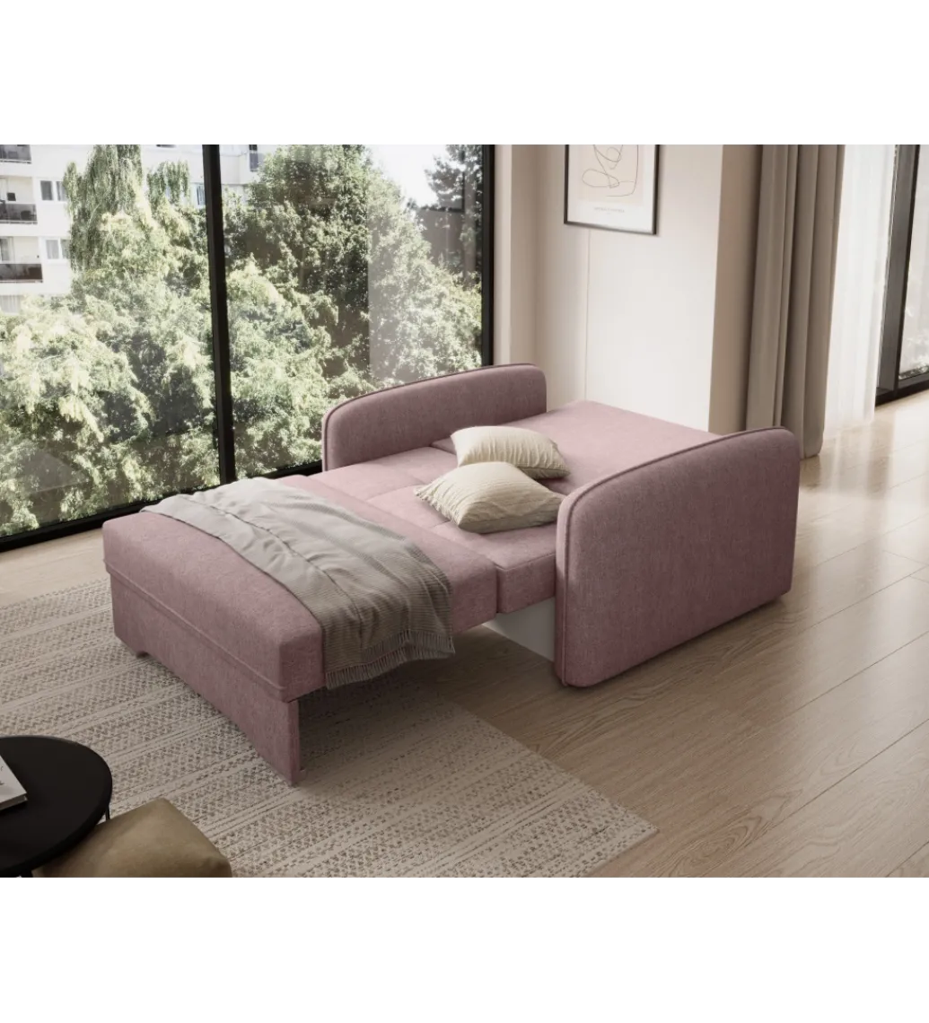 Comforteo Fotel rozkładany LAINE 102 cm Poco 101 różowy