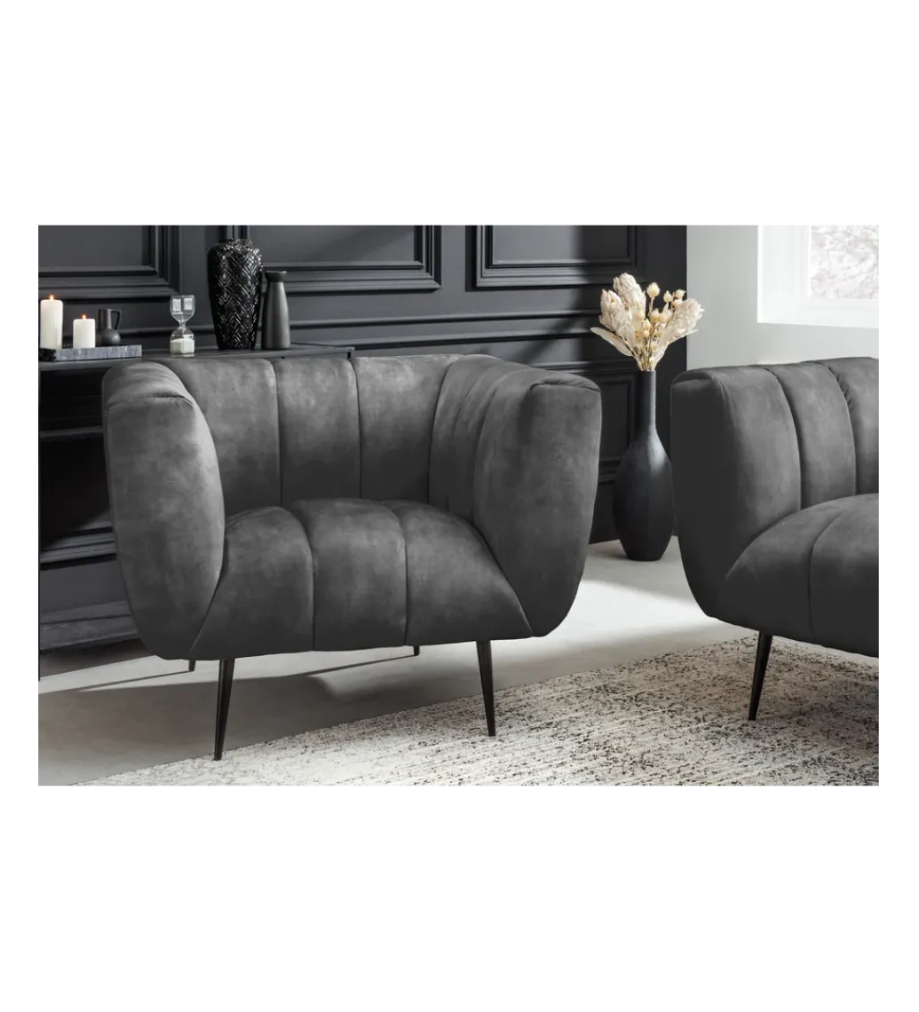 Invicta Interior Fotel Scarlett 106 cm szary
