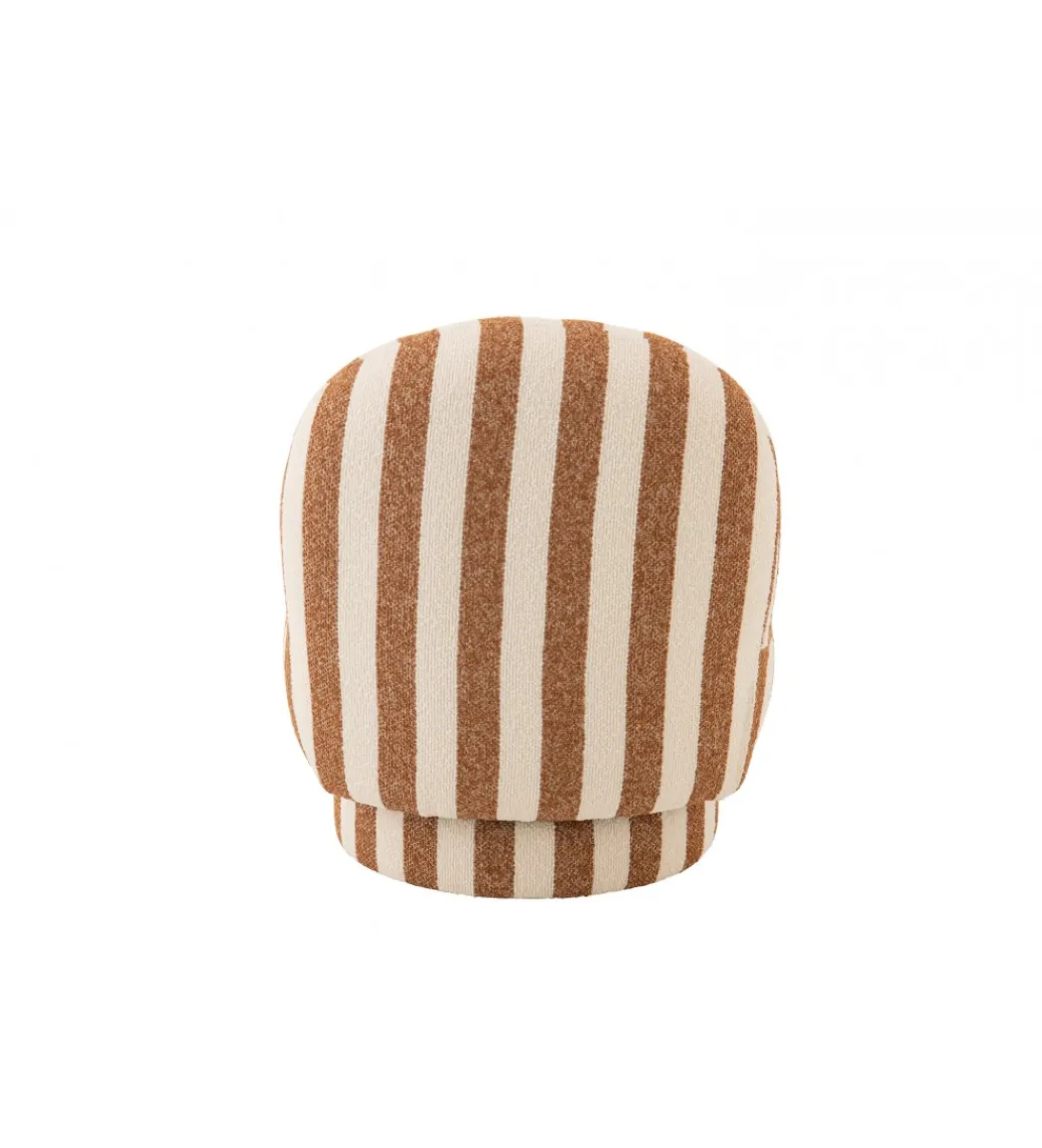 J-Line Fotel STRIPED 72 cm białokarmelowy