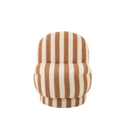 J-Line Fotel STRIPED 72 cm białokarmelowy