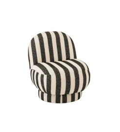 J-Line Fotel STRIPED 76 cm czarnobiały