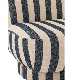 Zona-Design Fotel STRIPED 76 cm niebiesko biały