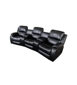 Invicta Interior Fotel trzyosobowy DALLAS Hollywood 295 cm czarny