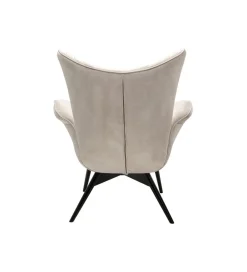 KARE Fotel TUDOR 102 cm welwet kremowy