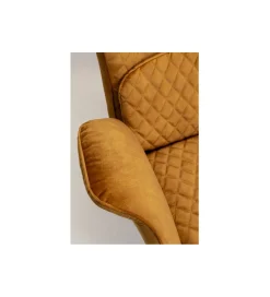 KARE Fotel TUDOR VELVET 102 cm welur złotobrązowy