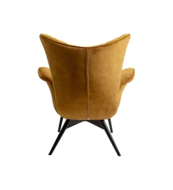 KARE Fotel TUDOR VELVET 102 cm welur złotobrązowy