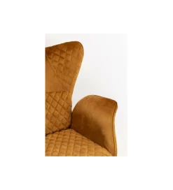 KARE Fotel TUDOR VELVET 102 cm welur złotobrązowy