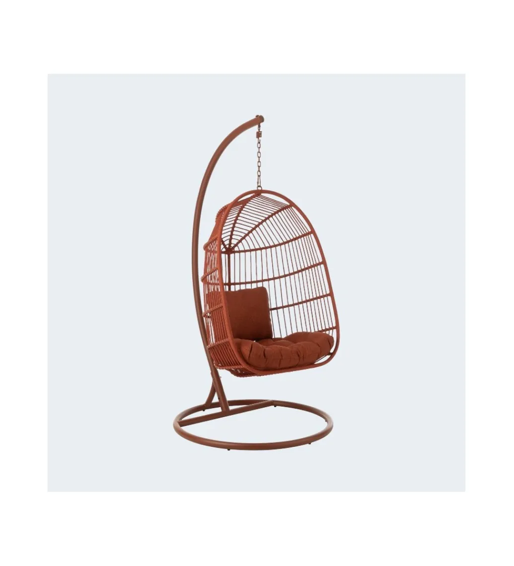 J-Line Fotel wiszący EGGA 195 cm czerwony