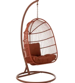 J-Line Fotel wiszący EGGA 195 cm czerwony