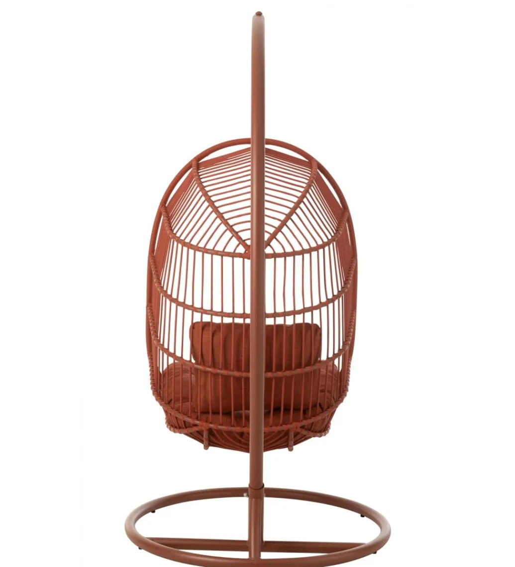 J-Line Fotel wiszący EGGA 195 cm czerwony