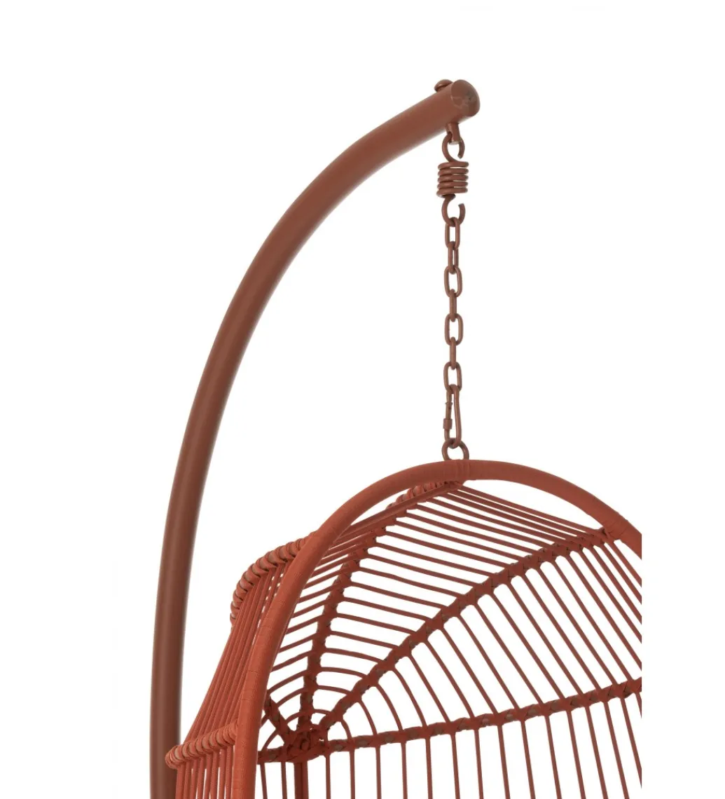 J-Line Fotel wiszący EGGA 195 cm czerwony
