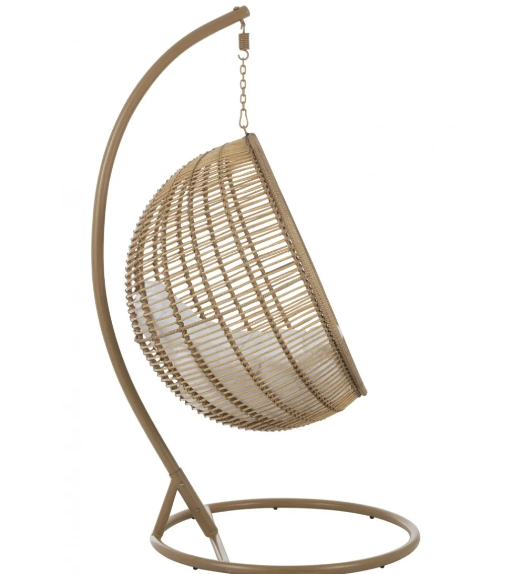 J-Line Fotel wiszący SUMMER SOBRE LA TIERRA 1 metalowy naturalny