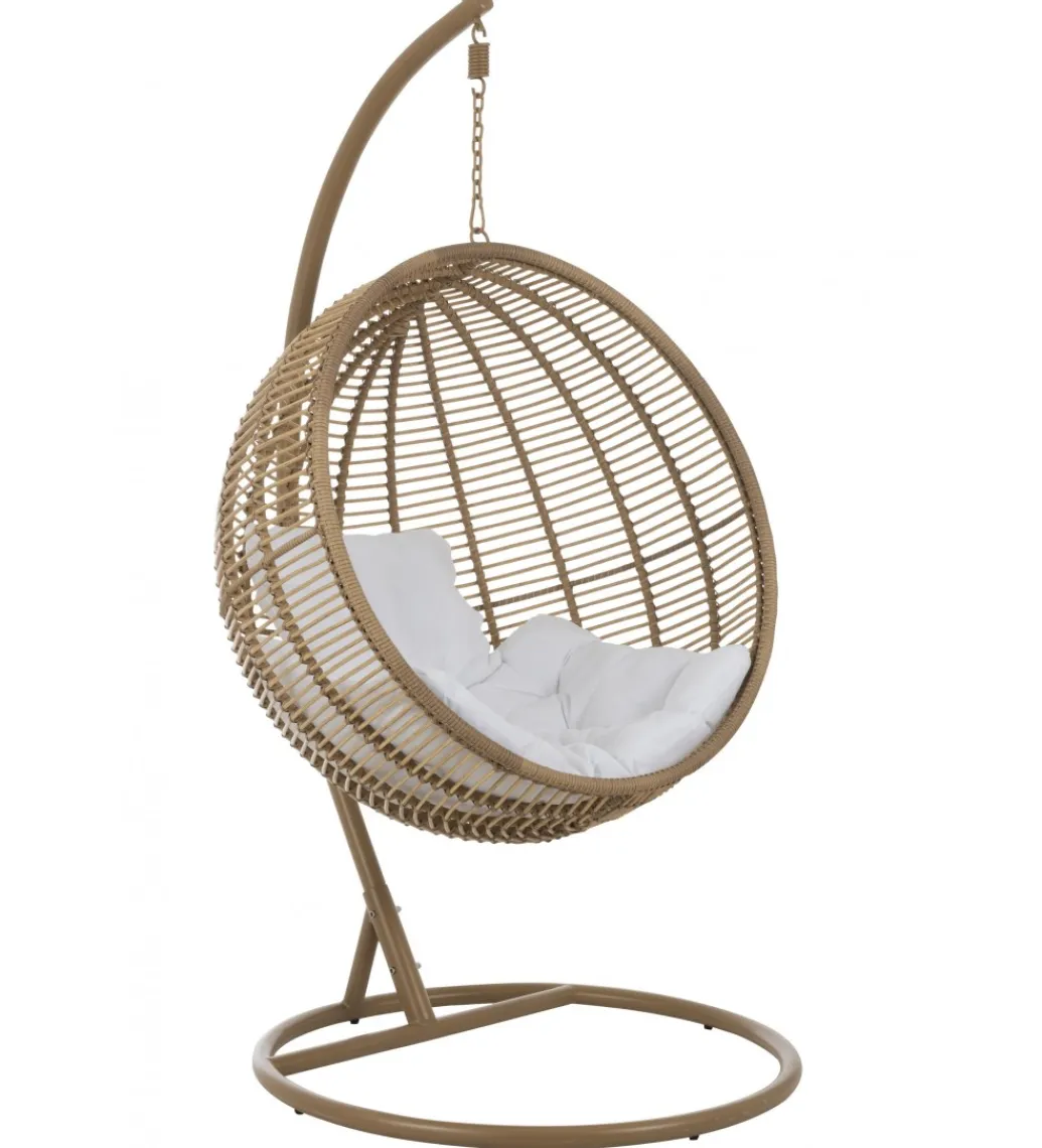 J-Line Fotel wiszący SUMMER SOBRE LA TIERRA 1 metalowy naturalny
