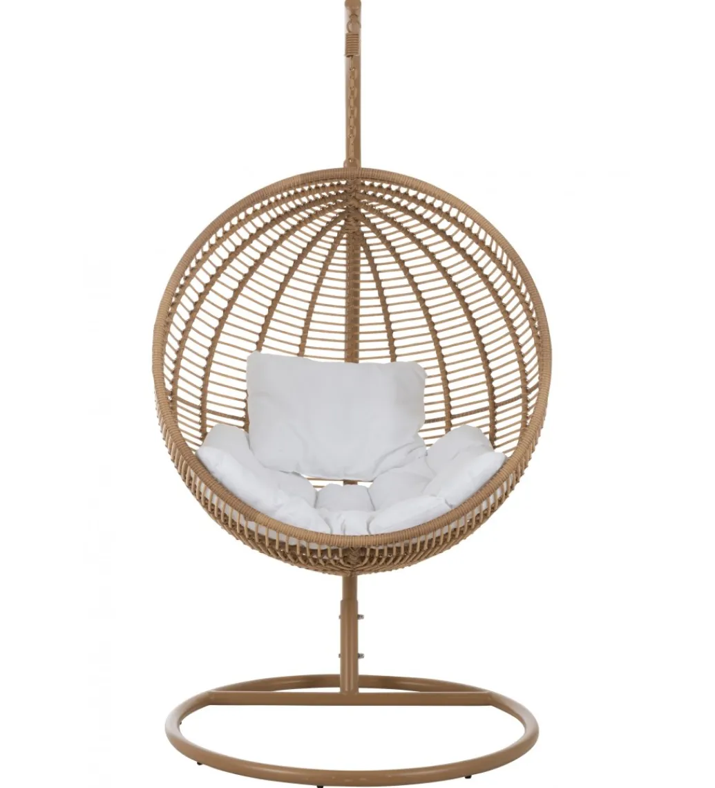 J-Line Fotel wiszący SUMMER SOBRE LA TIERRA 1 metalowy naturalny