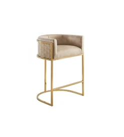 Invicta Interior - przedsprzedaż Hoker ELEGANCE welwet beżowy złote nogi