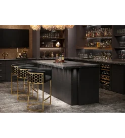 Invicta Interior Hoker ELEGANCE welwet czarny złote nogi
