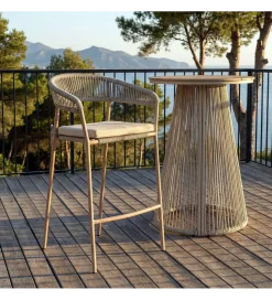 Zona-Design Hoker ogrodowy ASTAREMO 100 cm szarobrązowy