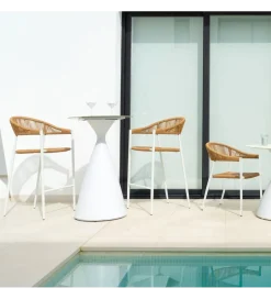 Zona-Design Hoker ogrodowy NIVA 112 cm naturalny biały