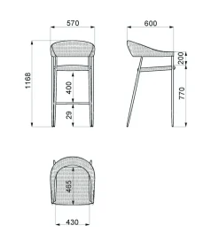 Zona-Design Hoker ogrodowy NIVA 112 cm naturalny biały