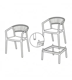 Zona-Design Hoker POFAMON 104 cm naturalny biały