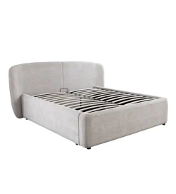 Invicta Interior Łóżko ART DECO 180 x 200 cm bouclé beżowe
