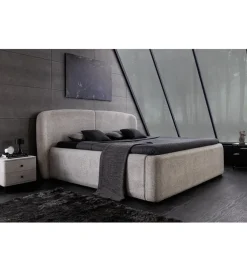 Invicta Interior Łóżko ART DECO 180 x 200 cm bouclé beżowe