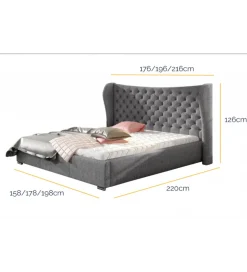 Comforteo Łóżko Clarise w różnych rozmiarach oraz kolorach do wyboru