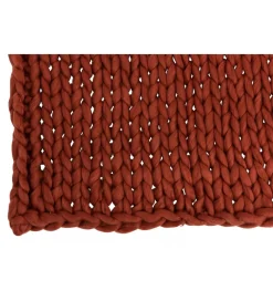 J-Line Koc pled Knitted 140 cm x 154 cm w odcieniach czerwonego