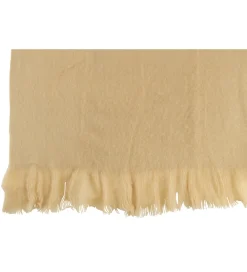 J-Line Koc z frędzlami Fringers 130 cm x 180 cm beżowy