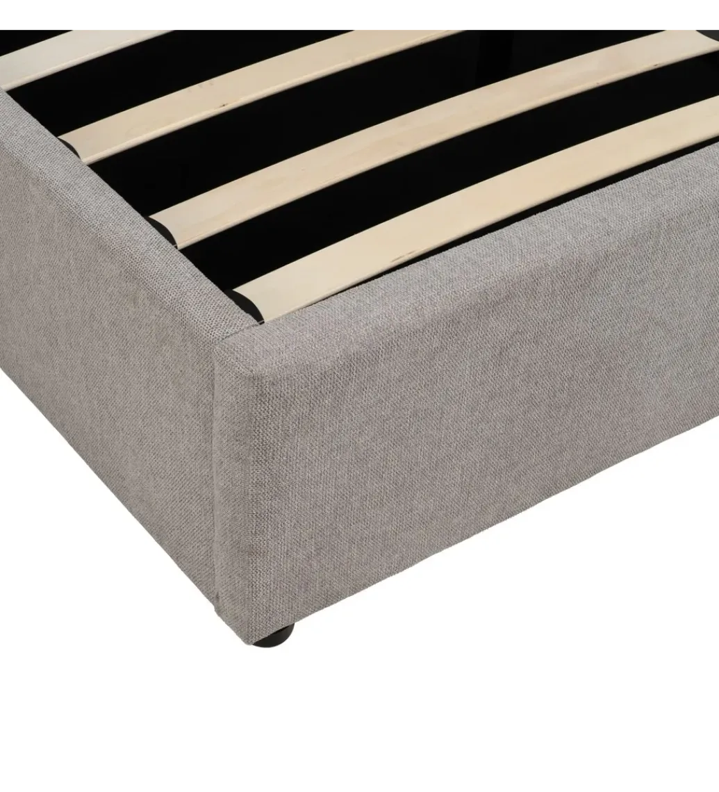Zona-Design Łóżko FADARANT 164 x 214 cm beżowe z pojemnikiem