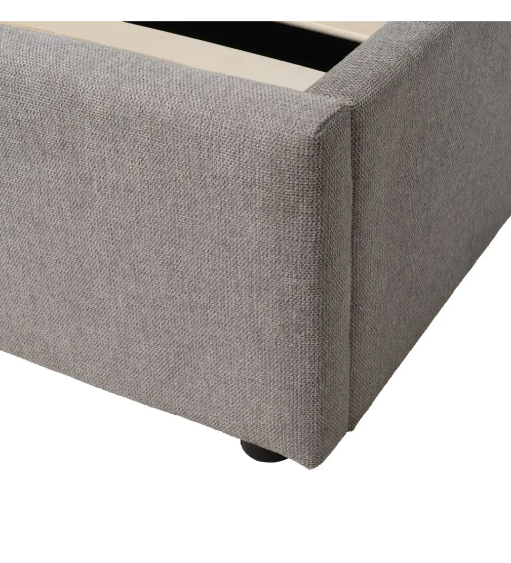 Zona-Design Łóżko FADARANT 164 x 214 cm beżowe z pojemnikiem