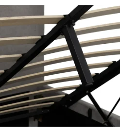 Zona-Design Łóżko FADARANT 164 x 214 cm beżowe z pojemnikiem