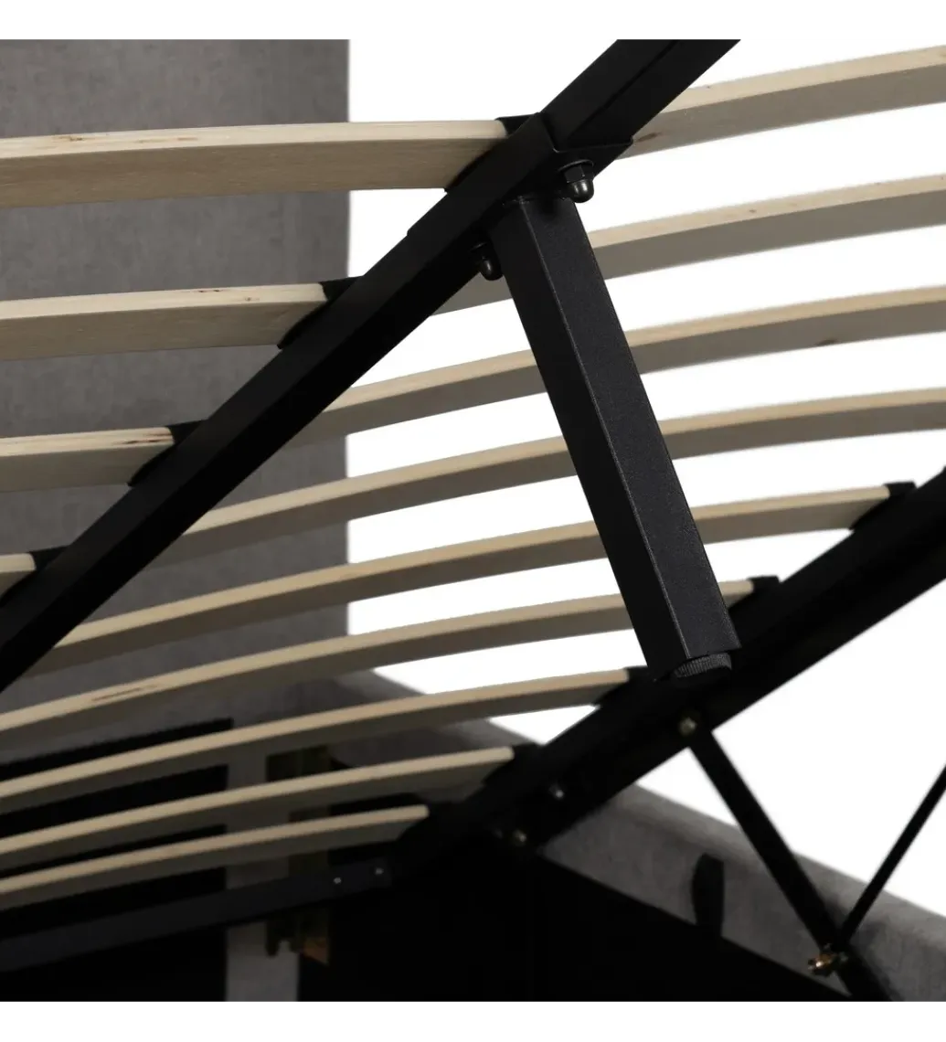 Zona-Design Łóżko FADARANT 164 x 214 cm beżowe z pojemnikiem
