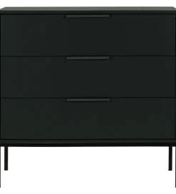 WOOOD Komoda ADAM 94 cm drewno sosny czarna