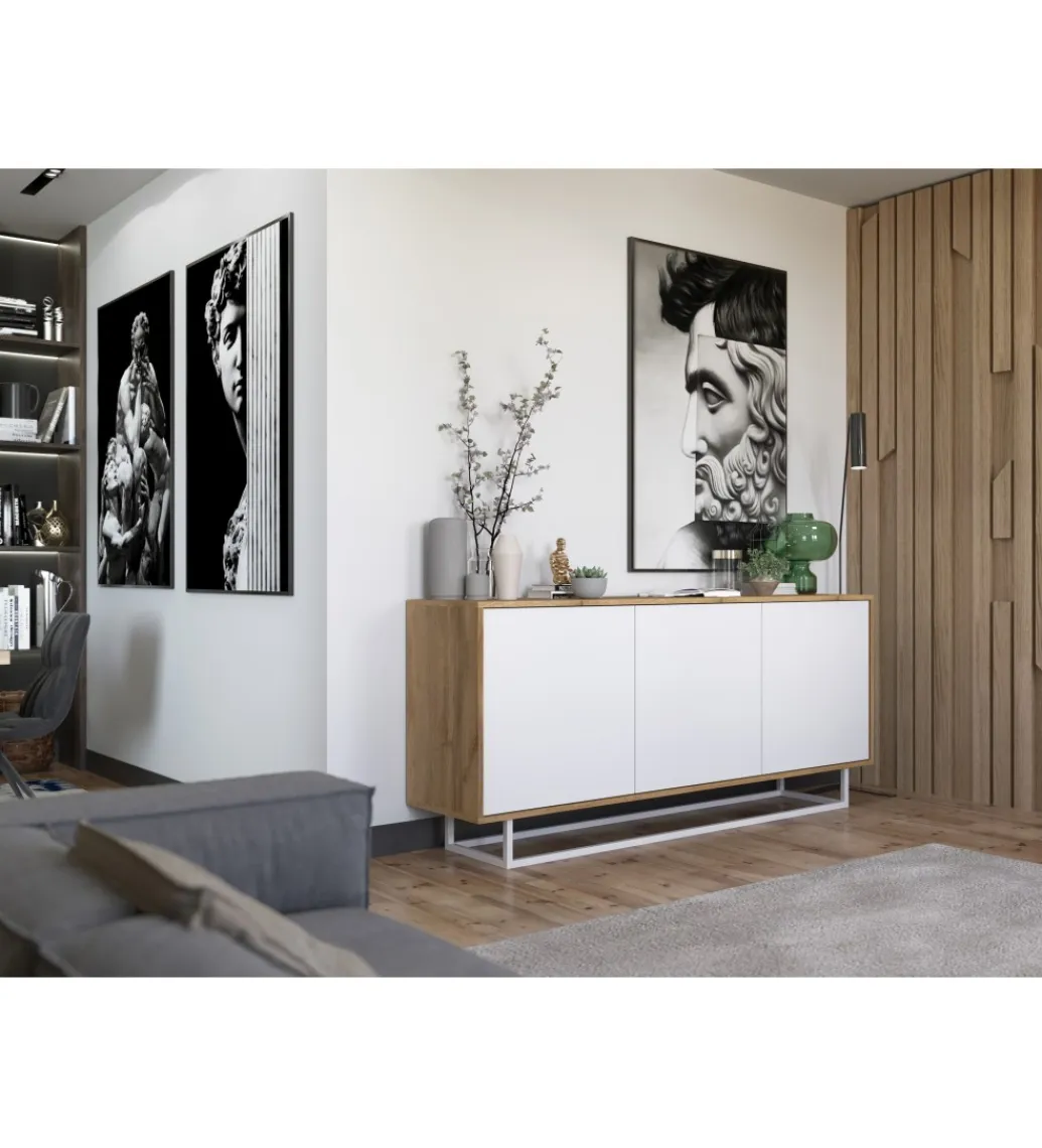 Polski Design ML Komoda Apollo 168 cm biała