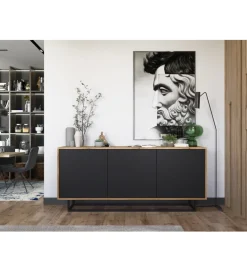 Polski Design ML Komoda Apollo 168 cm czarna