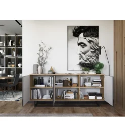Polski Design ML Komoda Apollo 168 cm czarna