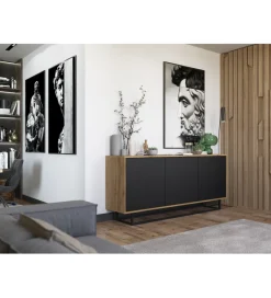 Polski Design ML Komoda Apollo 168 cm czarna