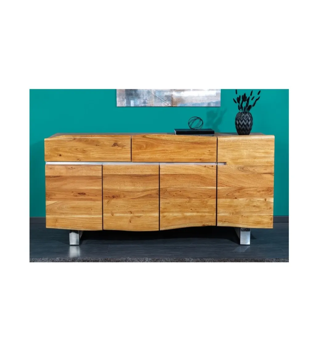 Invicta Interior - przedsprzedaż Komoda ARKTYKA II Mammut 170 cm drewno Akacja honey