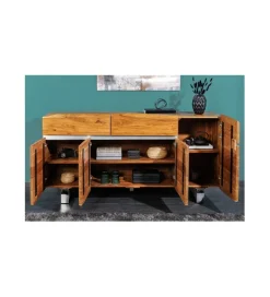 Invicta Interior - przedsprzedaż Komoda ARKTYKA II Mammut 170 cm drewno Akacja honey
