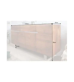 Invicta Interior - przedsprzedaż Komoda ARKTYKA II Mammut 170 cm drewno Akacja honey