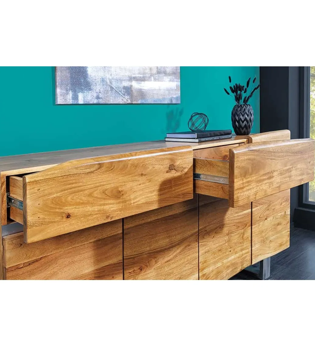 Invicta Interior - przedsprzedaż Komoda ARKTYKA II Mammut 170 cm drewno Akacja honey