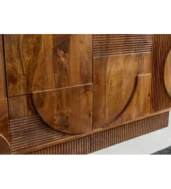 Invicta Interior - przedsprzedaż Komoda ART DECO 170 cm drewno mango brązowa