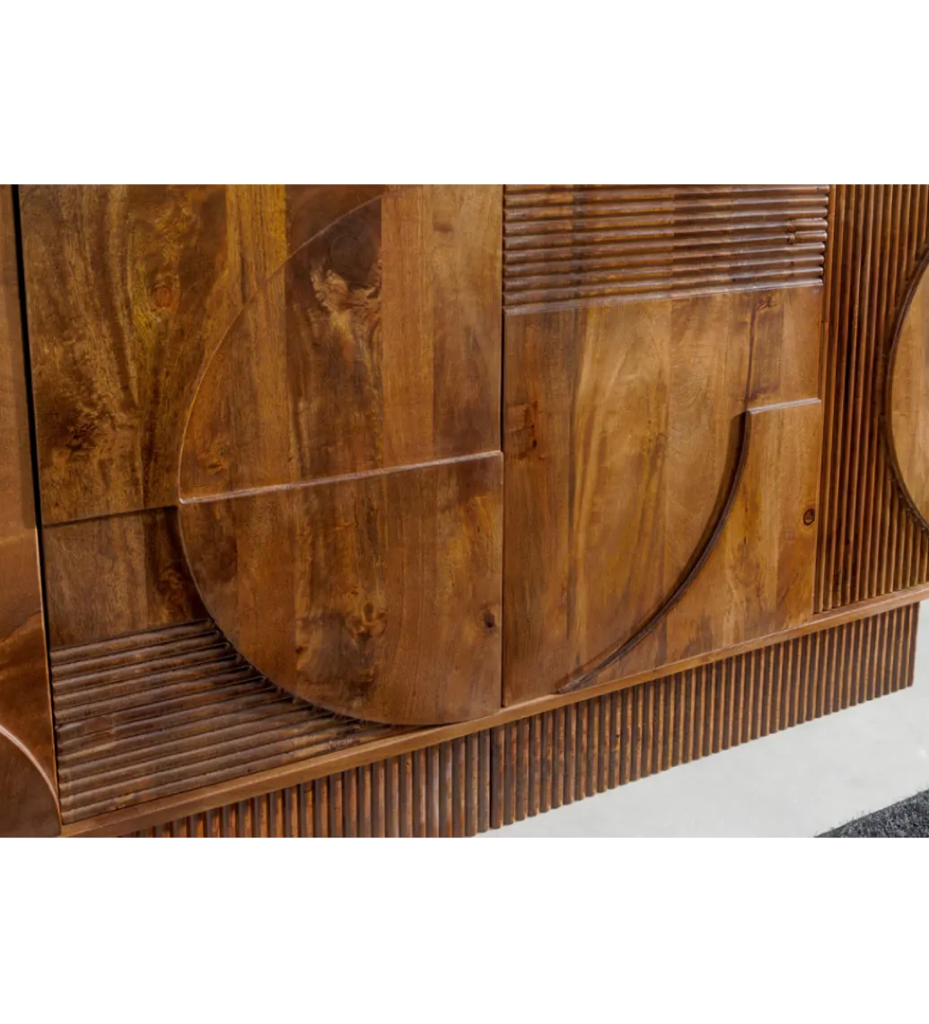 Invicta Interior - przedsprzedaż Komoda ART DECO 170 cm drewno mango brązowa