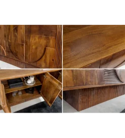 Invicta Interior - przedsprzedaż Komoda ART DECO 170 cm drewno mango brązowa