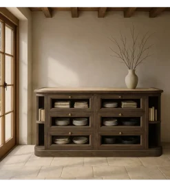 Zona-Design Komoda barek wyspa ISLA 155 cm drewno mango marumur