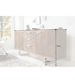 Invicta Interior - przedsprzedaż Komoda Barracuda 160 cm drewno teak
