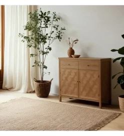Zona-Design Komoda BATARU 90 cm drewno paulowni naturalna