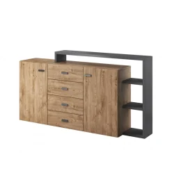 Helvetia Komoda Bota 180 cm w kolorze dąb Ribbec